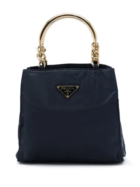 Prada Pre-Owned 2013-2026 Tessuto Metal Handle Bag tote bag