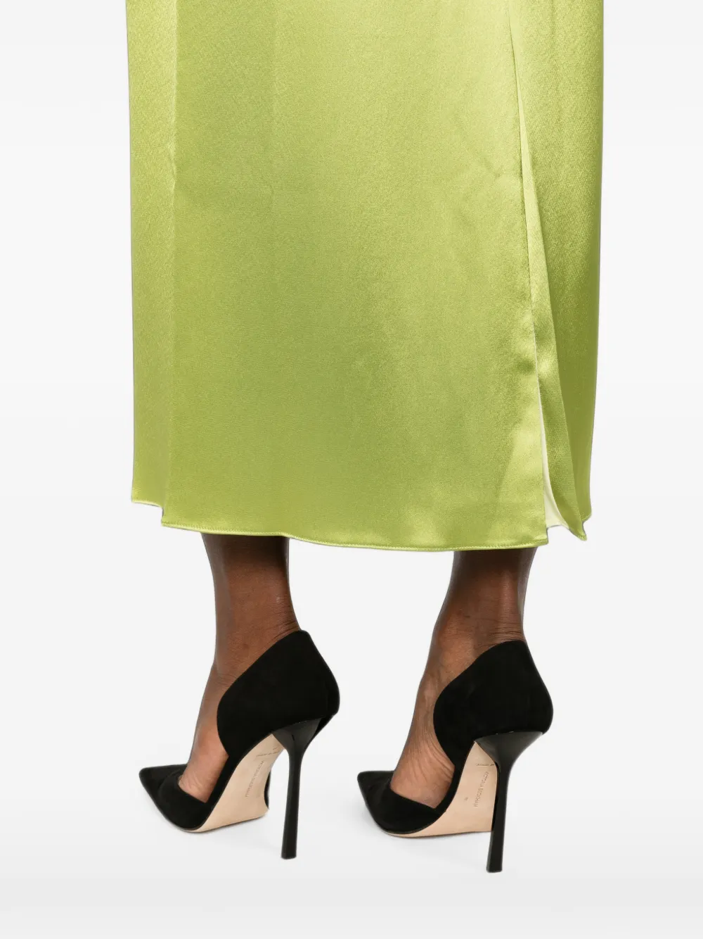 SOPHIE ET VOILÀ Maxi-rok met satijnen afwerking Groen
