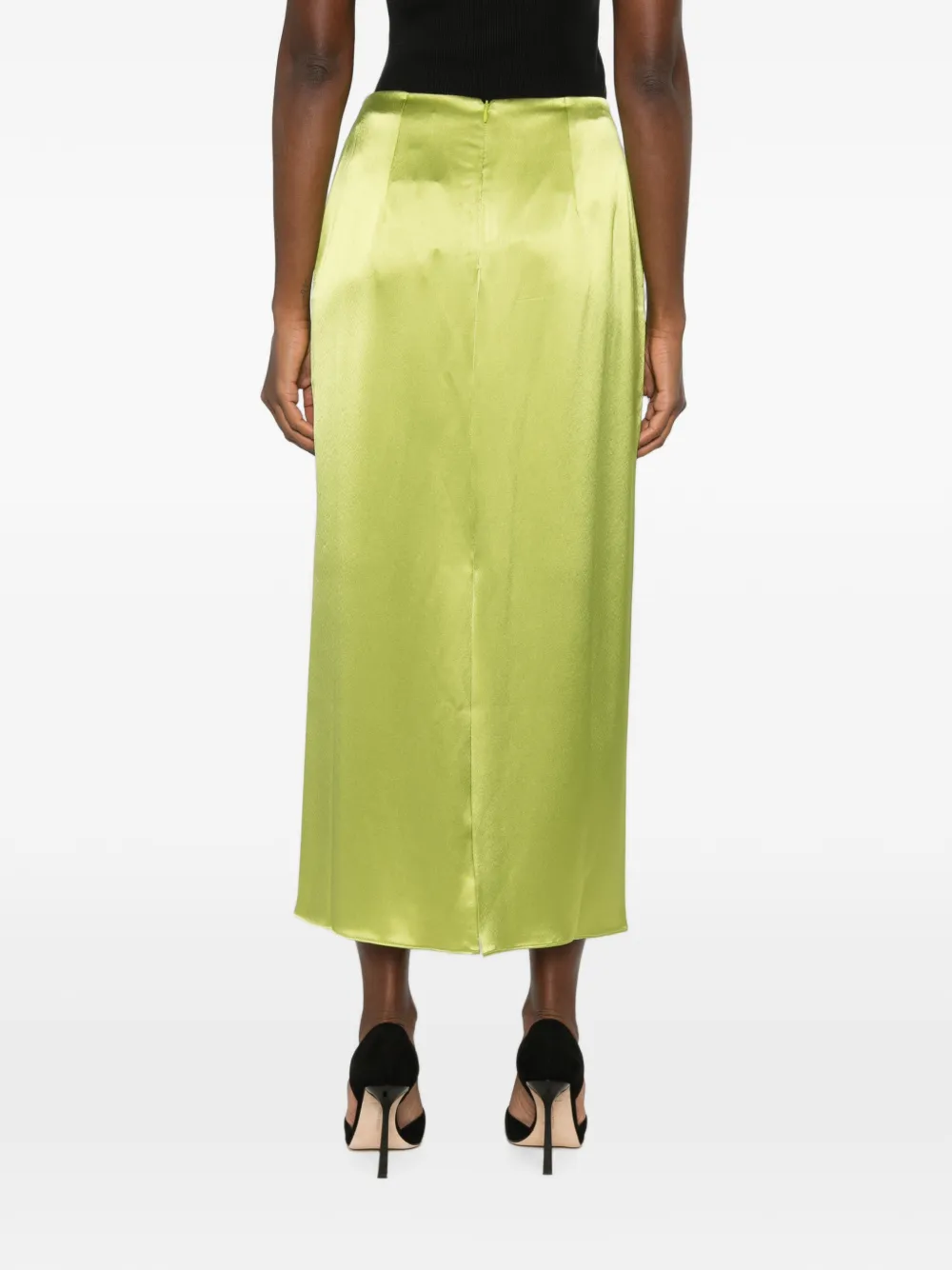 SOPHIE ET VOILÀ Maxi-rok met satijnen afwerking Groen