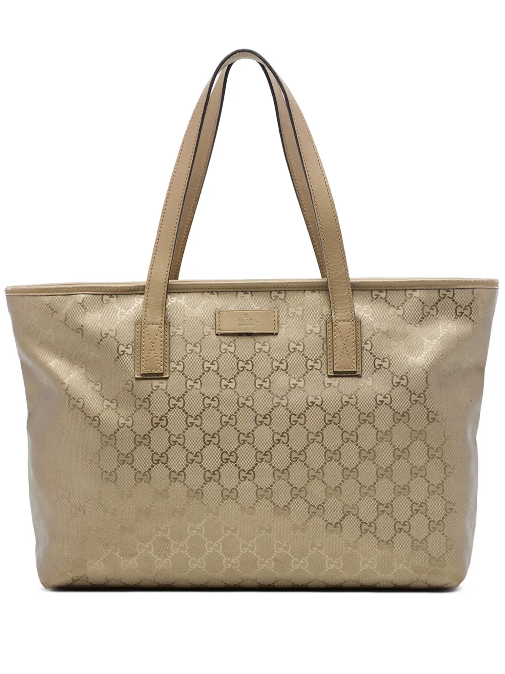 Gucci Pre-Owned 2016-2026 Medium GG Imprime tote bag - Oro