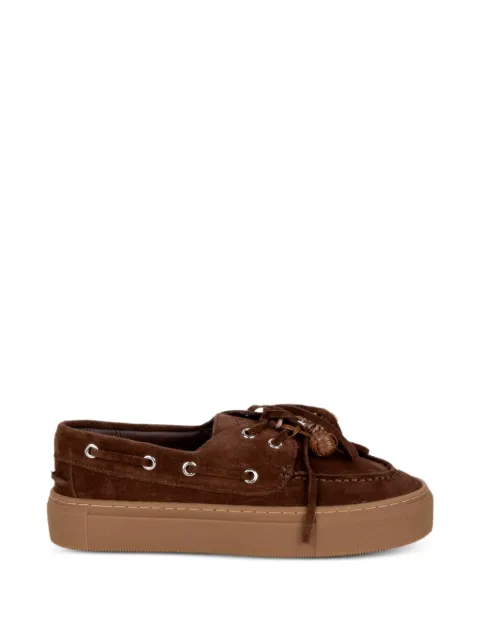 D.A.T.E. Caletta tassel-detail suede Derby shoes