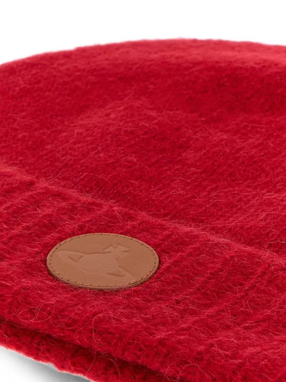 Vivienne Westwood Pluizige muts met logo-patch Rood