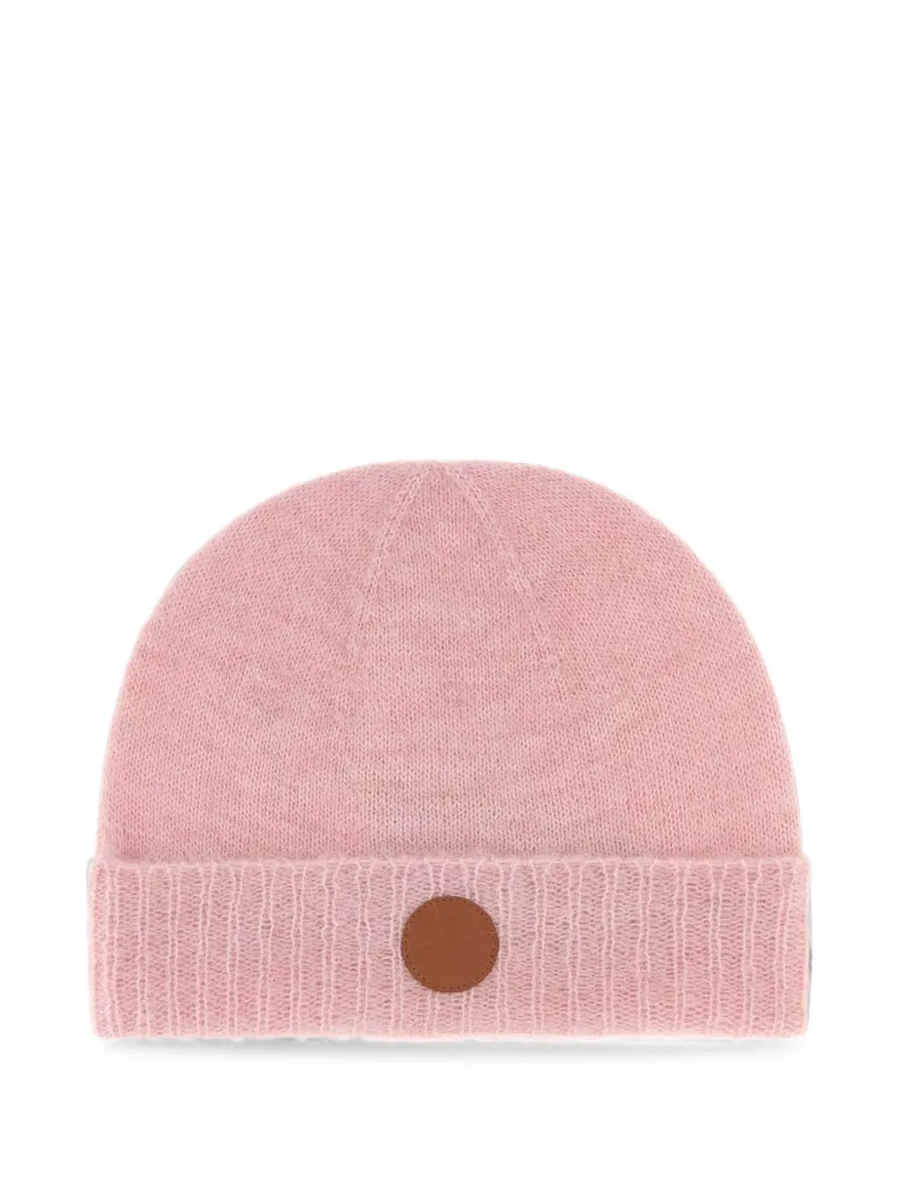 Vivienne Westwood fluffy logo-patch beanie hat - Rosa