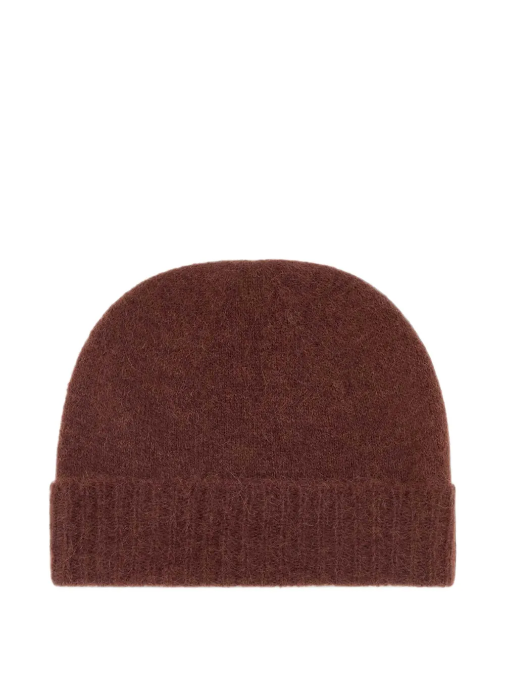 Vivienne Westwood fluffy logo-patch beanie hat Bruin