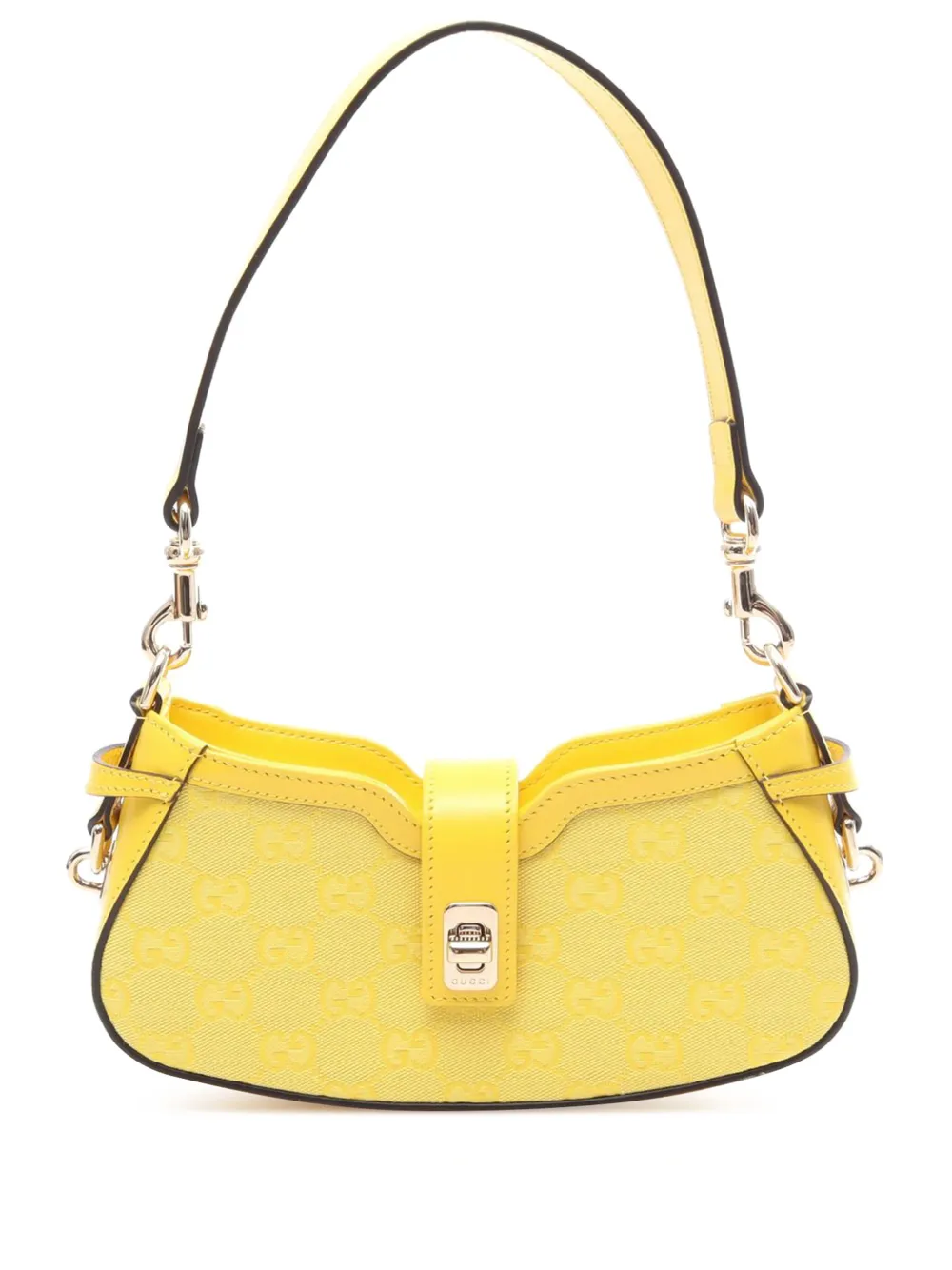 Gucci Pre-Owned Borsa a spalla Moon Side mini in tela GG 2020-2026 - Giallo
