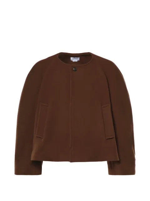 Hed Mayner leather-strap wool-blend coat