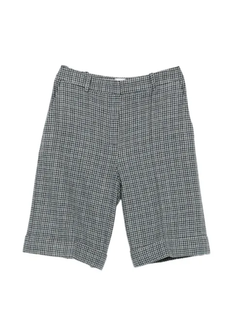 Eleventy houndstooth-pattern turned-up shorts