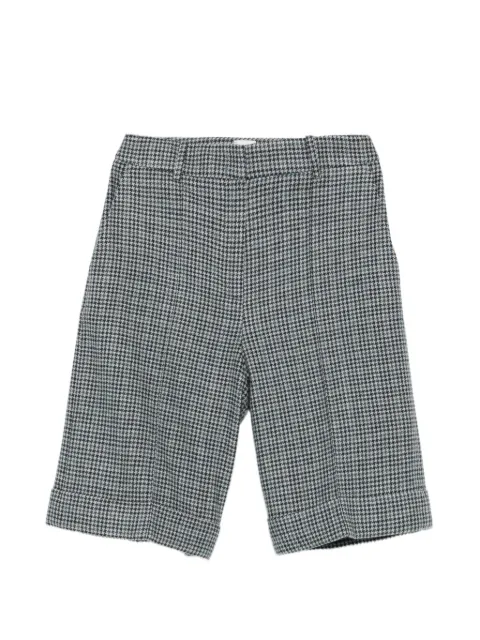 Eleventy houndstooth-pattern turned-up shorts