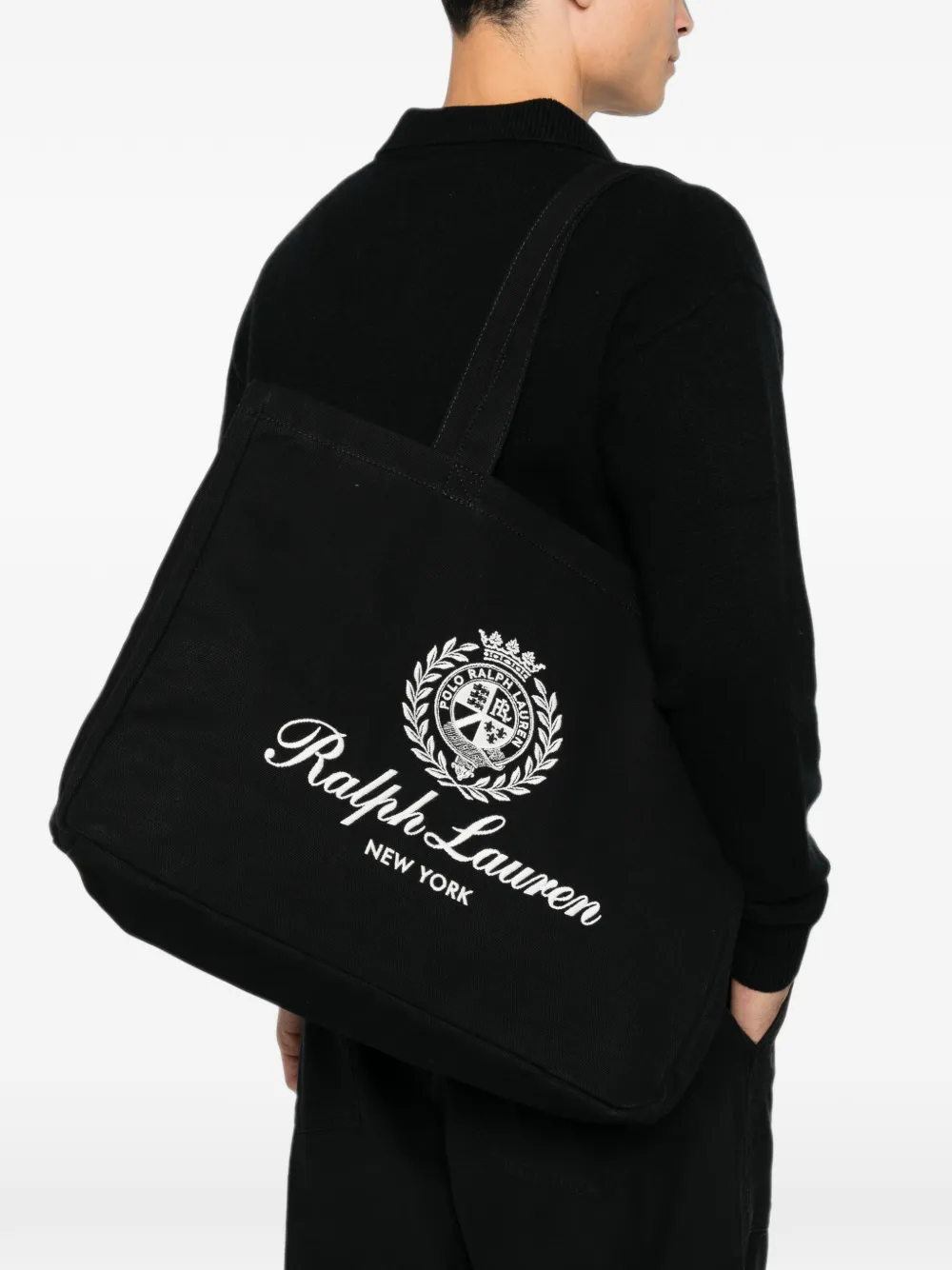 Polo Ralph Lauren Shopper met logoprint Zwart