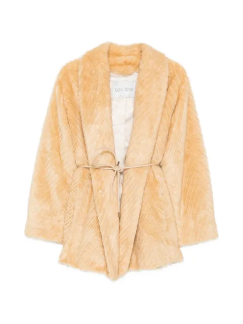 Forte Forte chevron-pattern belted coat