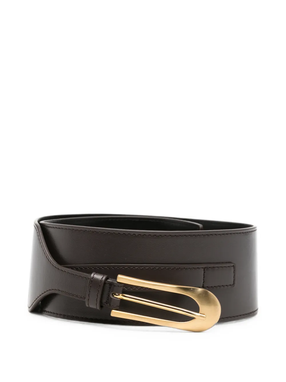 Eleventy buckle-fastening wide-strap belt - Marrone