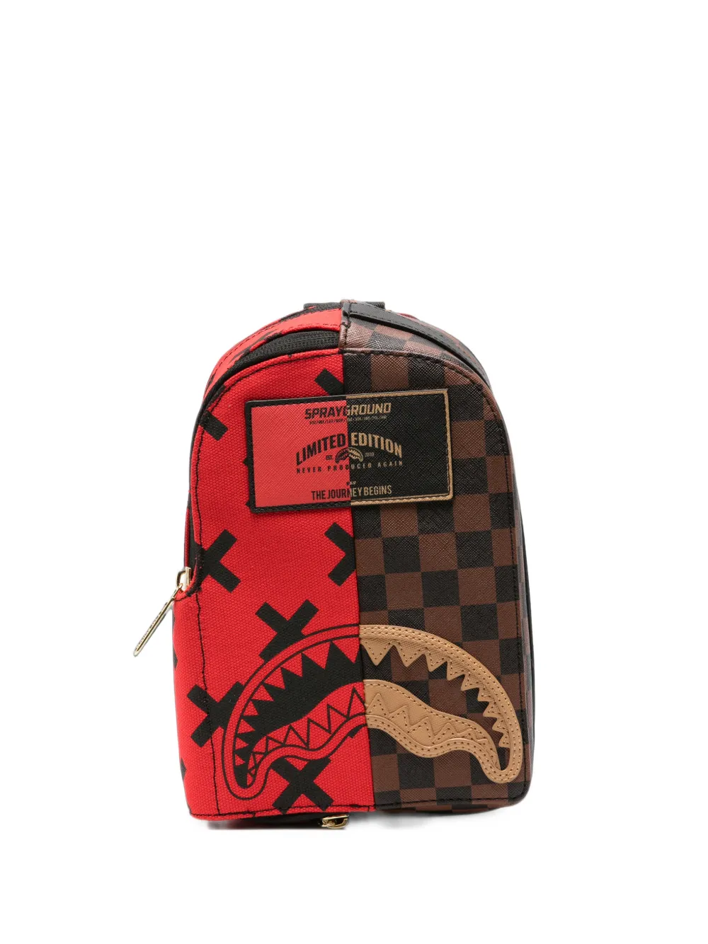 Sprayground Divide & Conquer check-print backpack | Red | Image 1