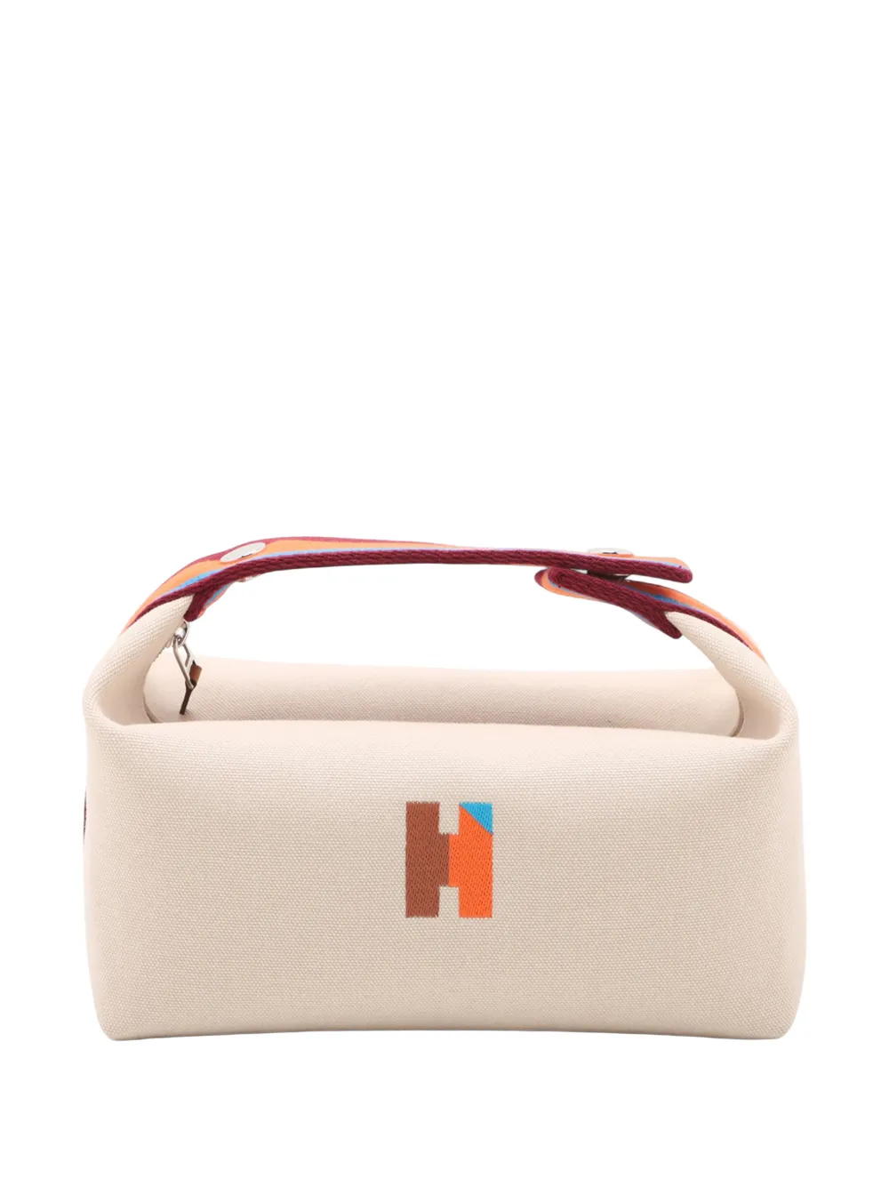 Hermès Pre-Owned 2020-2026 Small Toile Bride A Brac H Pavillon Case vanity bag - Braun