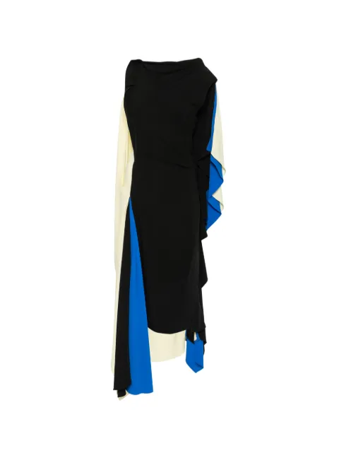 LOEWE draped asymmetric-hem maxi dress