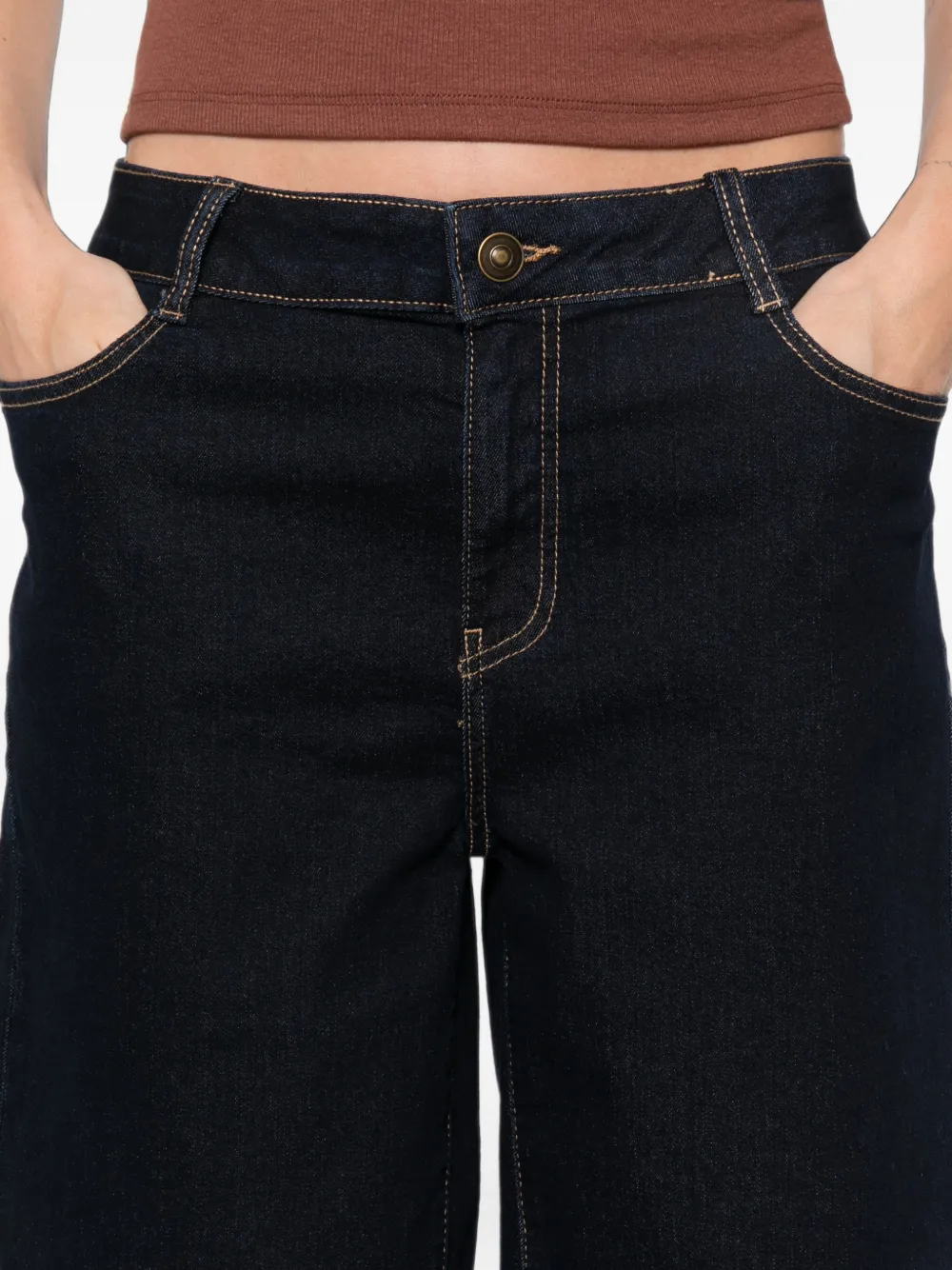 MAISON123 Rayan denim bermuda shorts Blauw