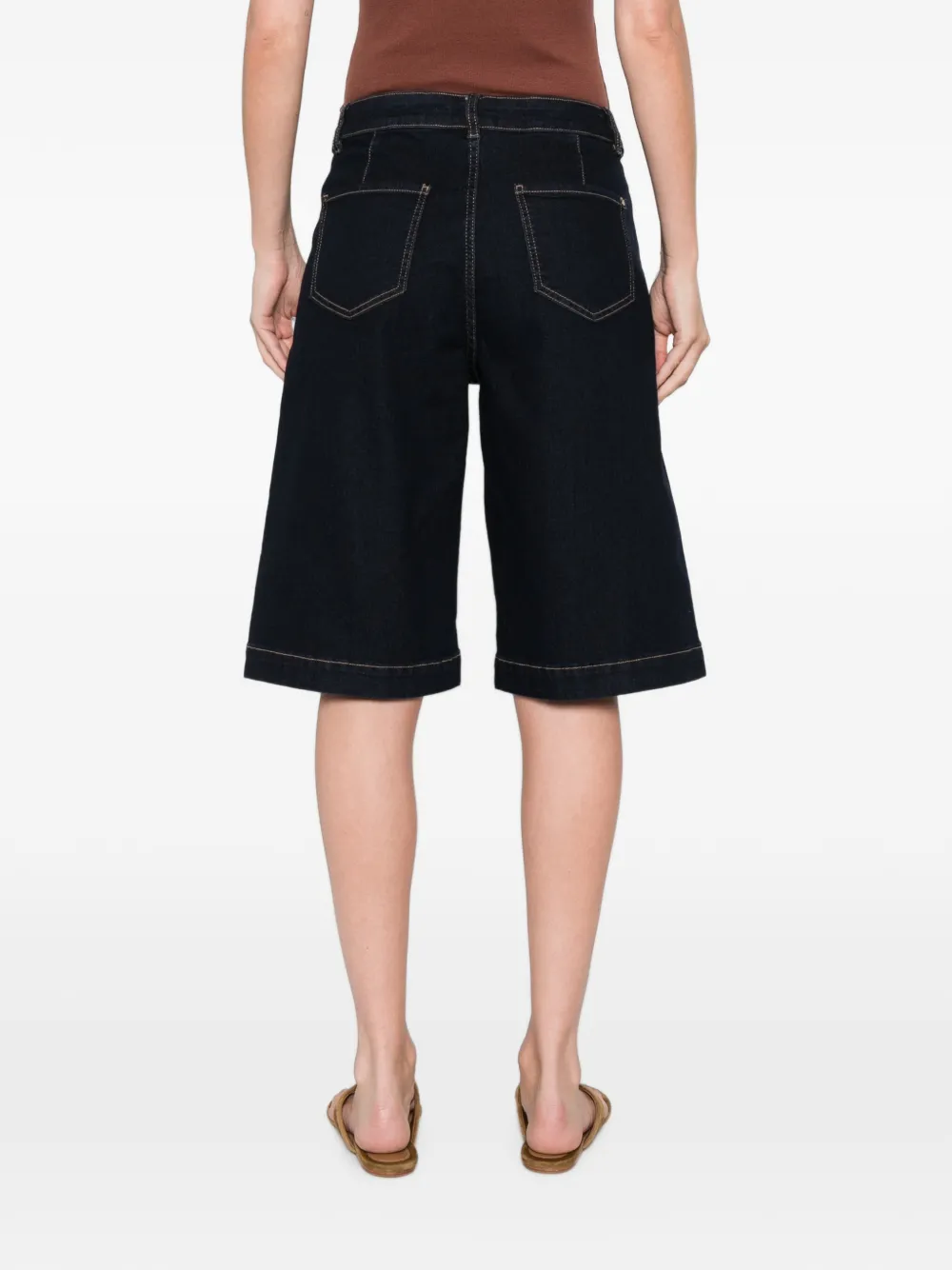 MAISON123 Rayan denim bermuda shorts Blauw