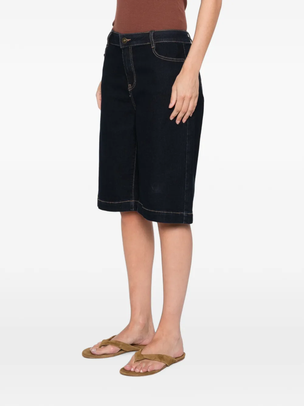 MAISON123 Rayan denim bermuda shorts Blauw