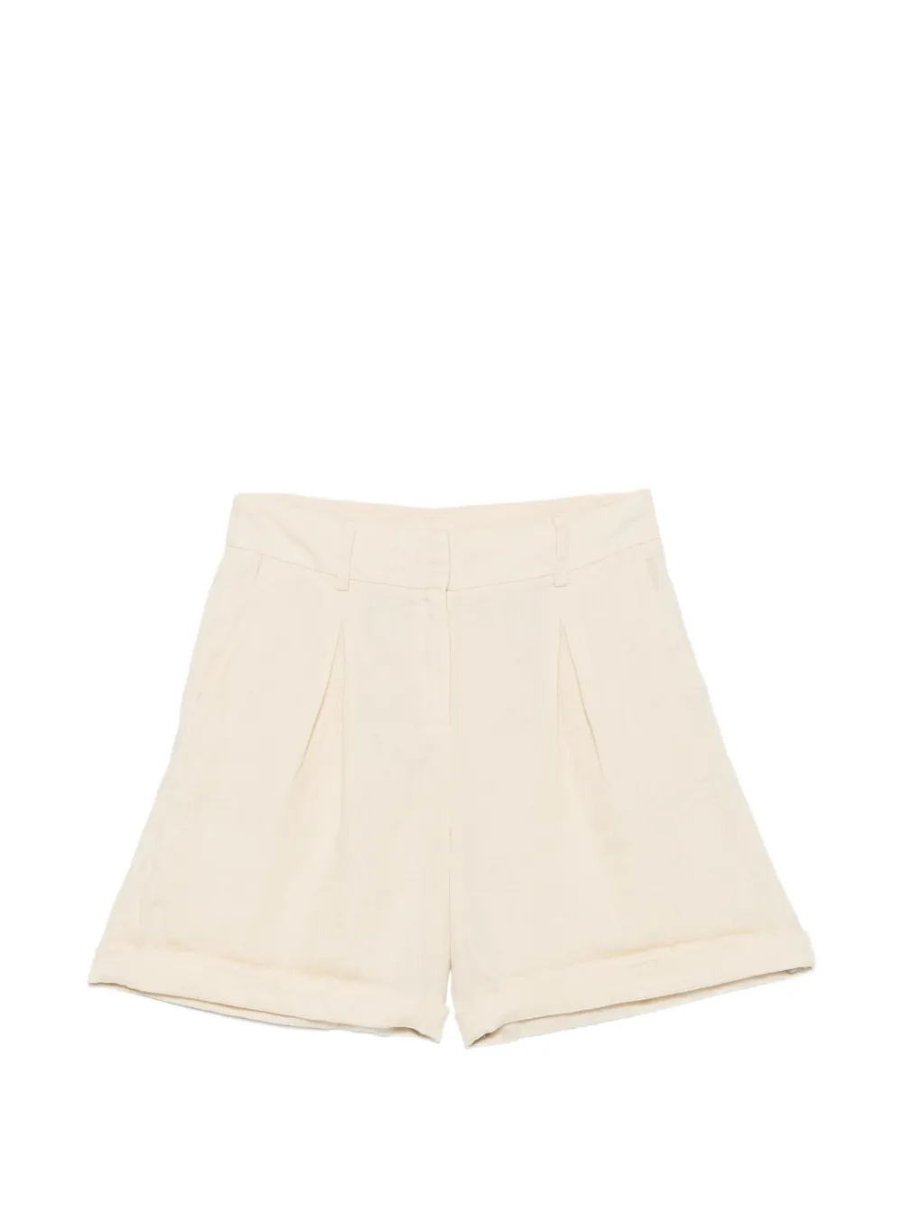 MAISON123 Tunguy pleated turn-up shorts