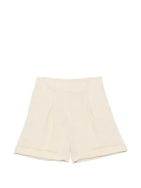MAISON123 Tunguy pleated turn-up shorts