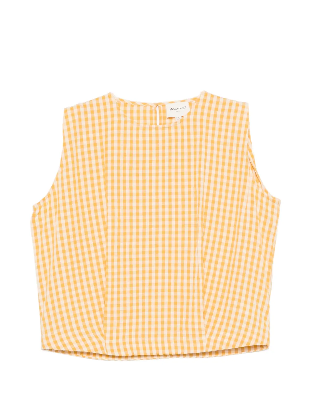 MAISON123 Doree gingham sleeveless top