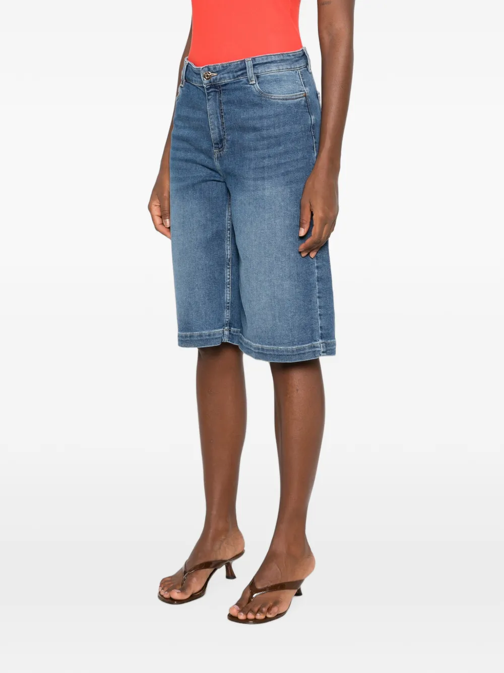 MAISON123 Rayan denim bermuda shorts Blauw