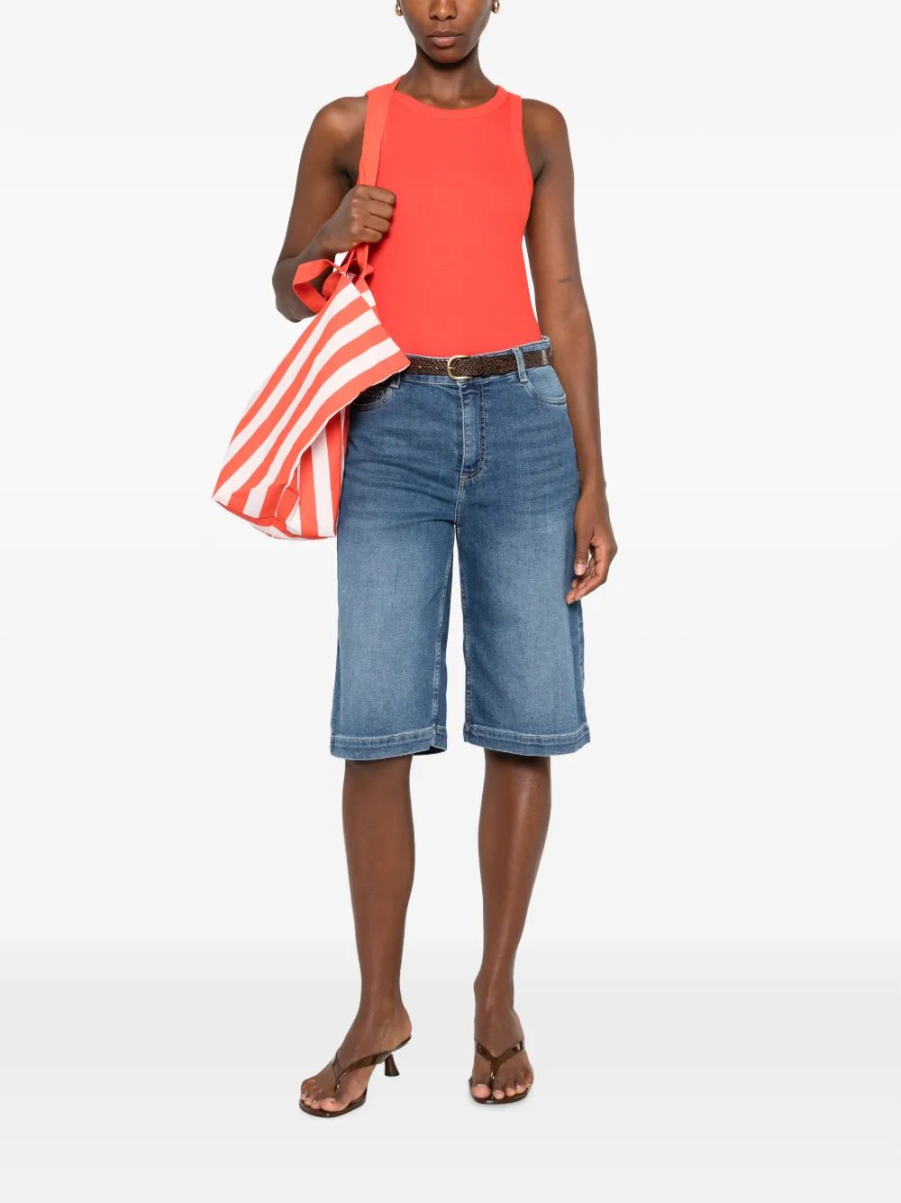 MAISON123 Rayan denim bermuda shorts Blauw