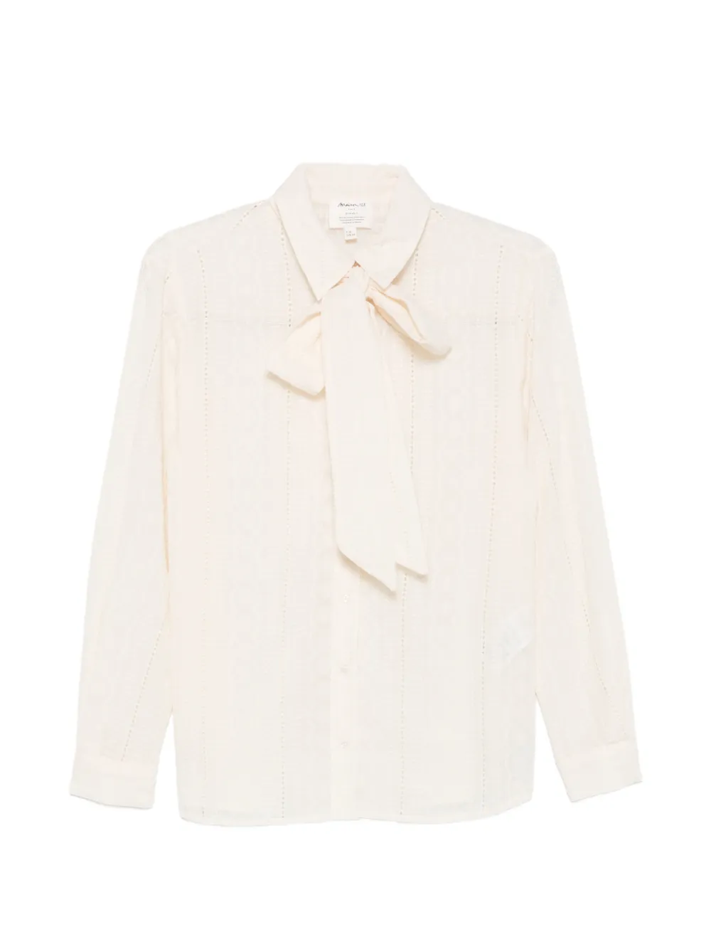 MAISON123 pussy-bow broderie anglaise shirt
