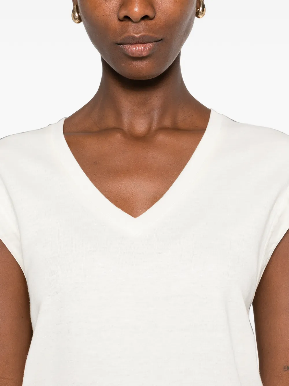 MAISON123 Lyna tanktop met V-hals Beige