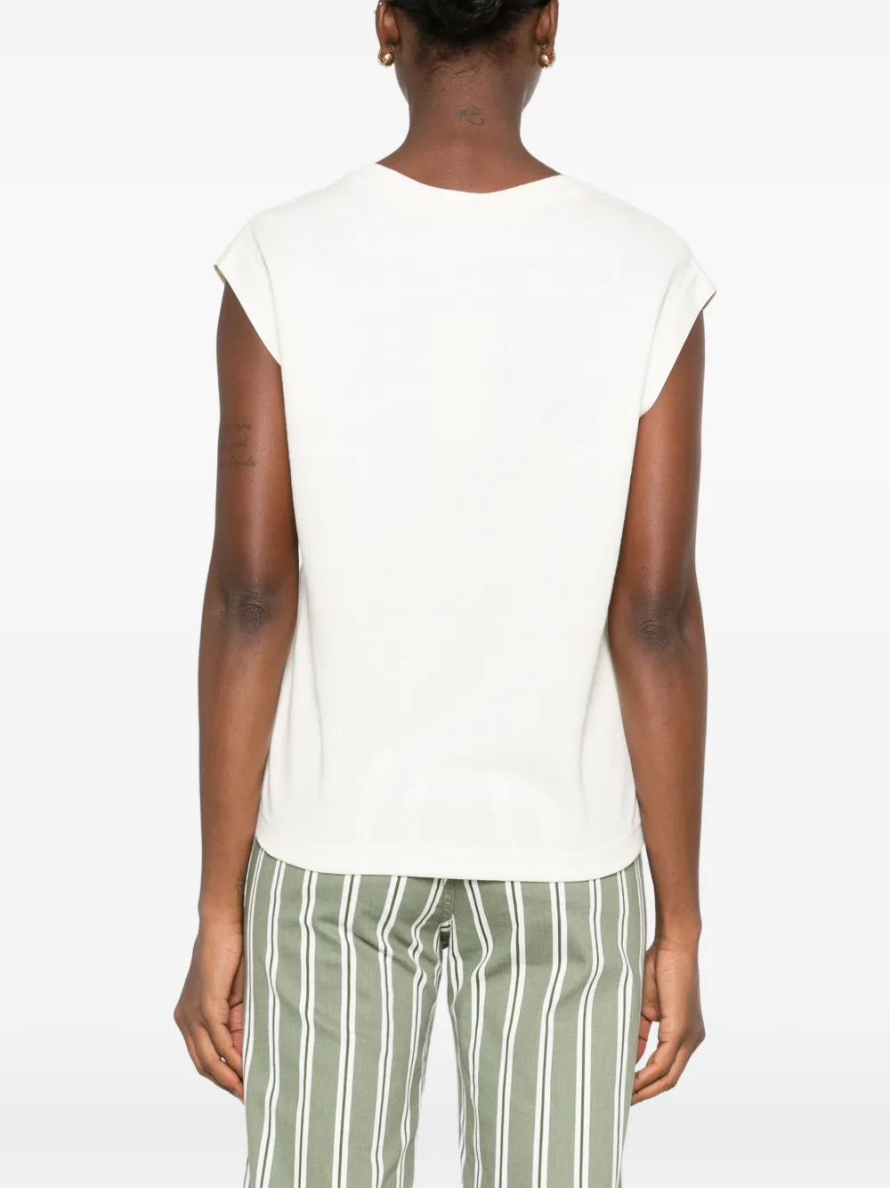 MAISON123 Lyna tanktop met V-hals Beige