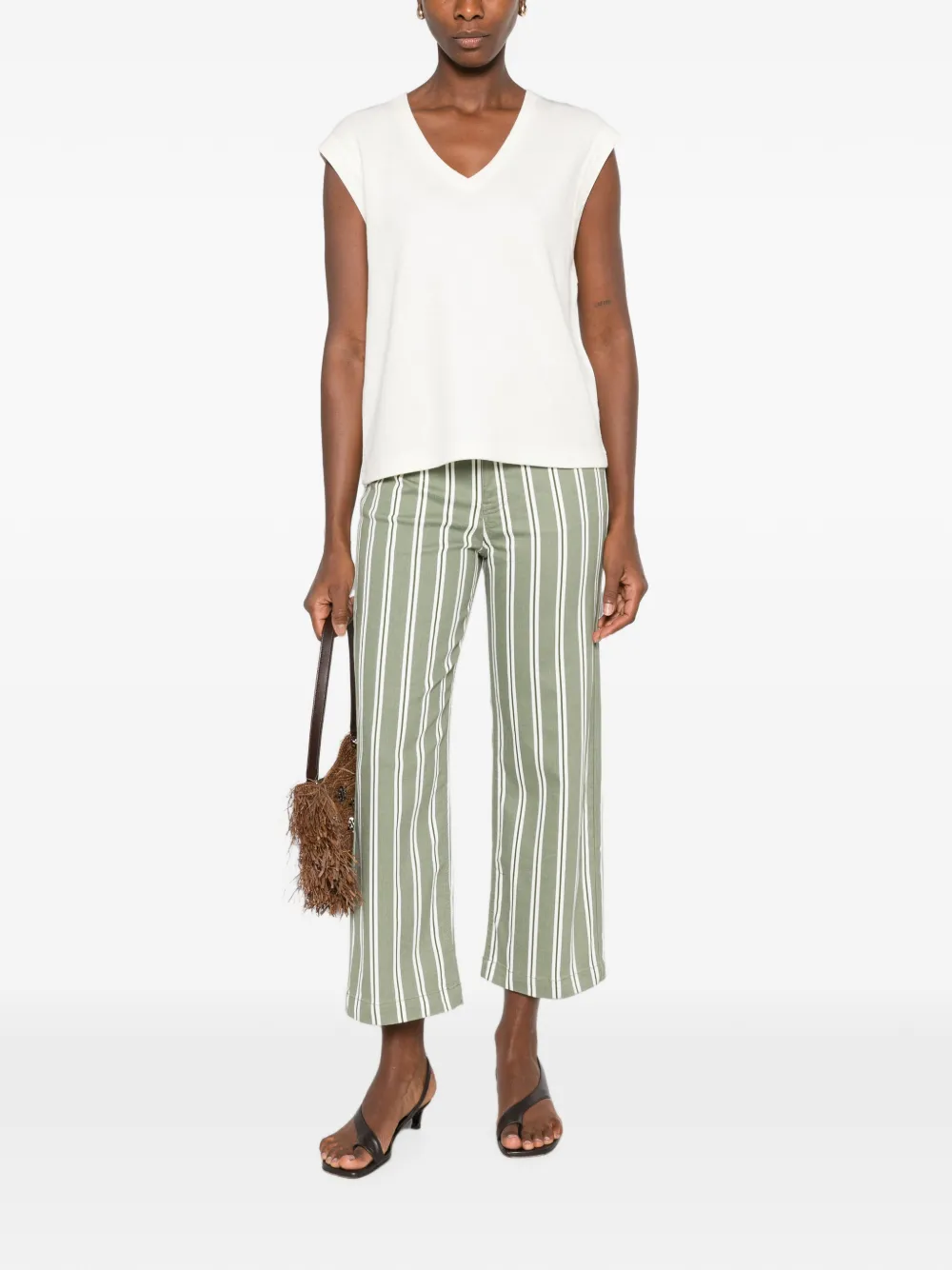 MAISON123 Lyna tanktop met V-hals Beige