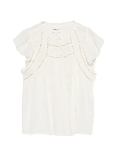 MAISON123 Dover embroidered ruffled blouse 
