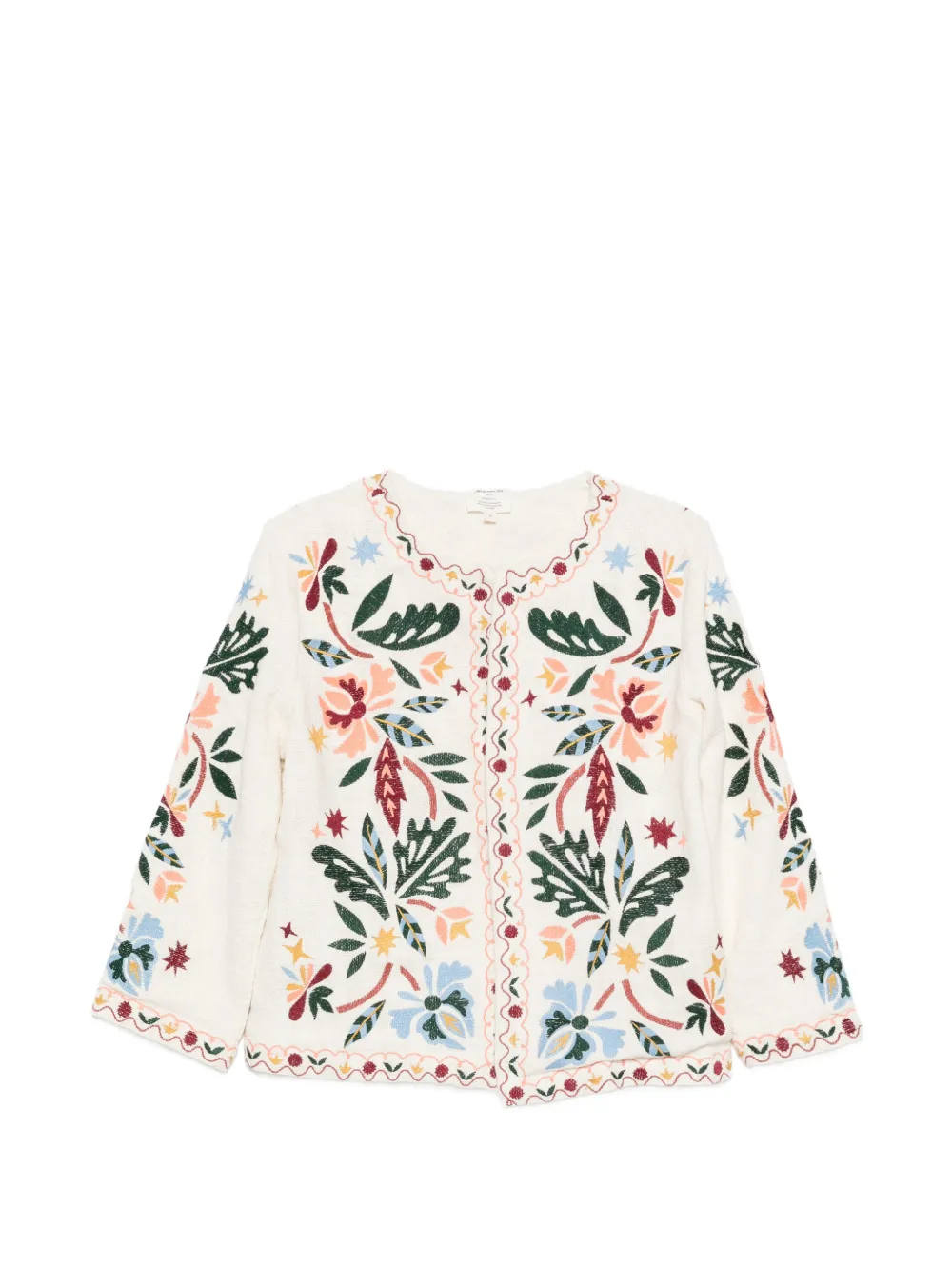 MAISON123 Voltige floral-embroidered cardigan · M