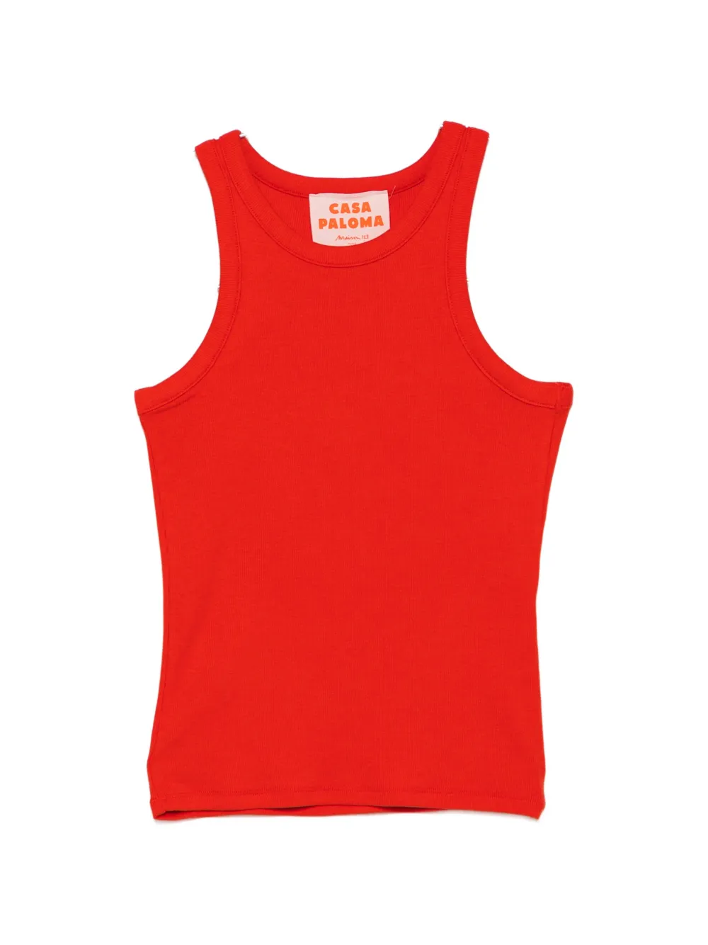 Maison123 Ribbed-knit Tank Top In Red
