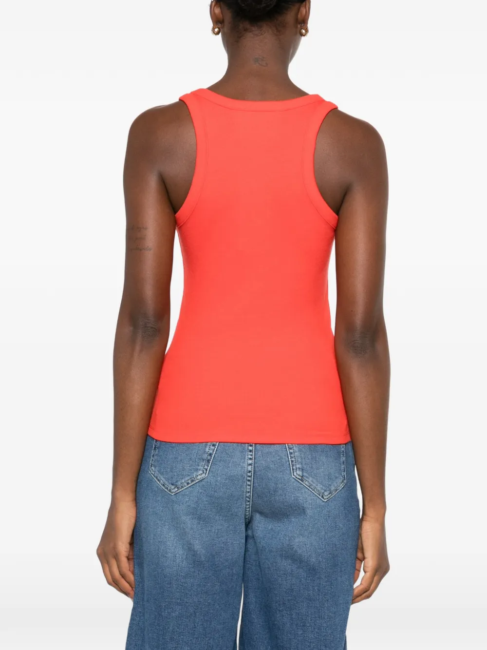 MAISON123 Ribgebreide tanktop Rood