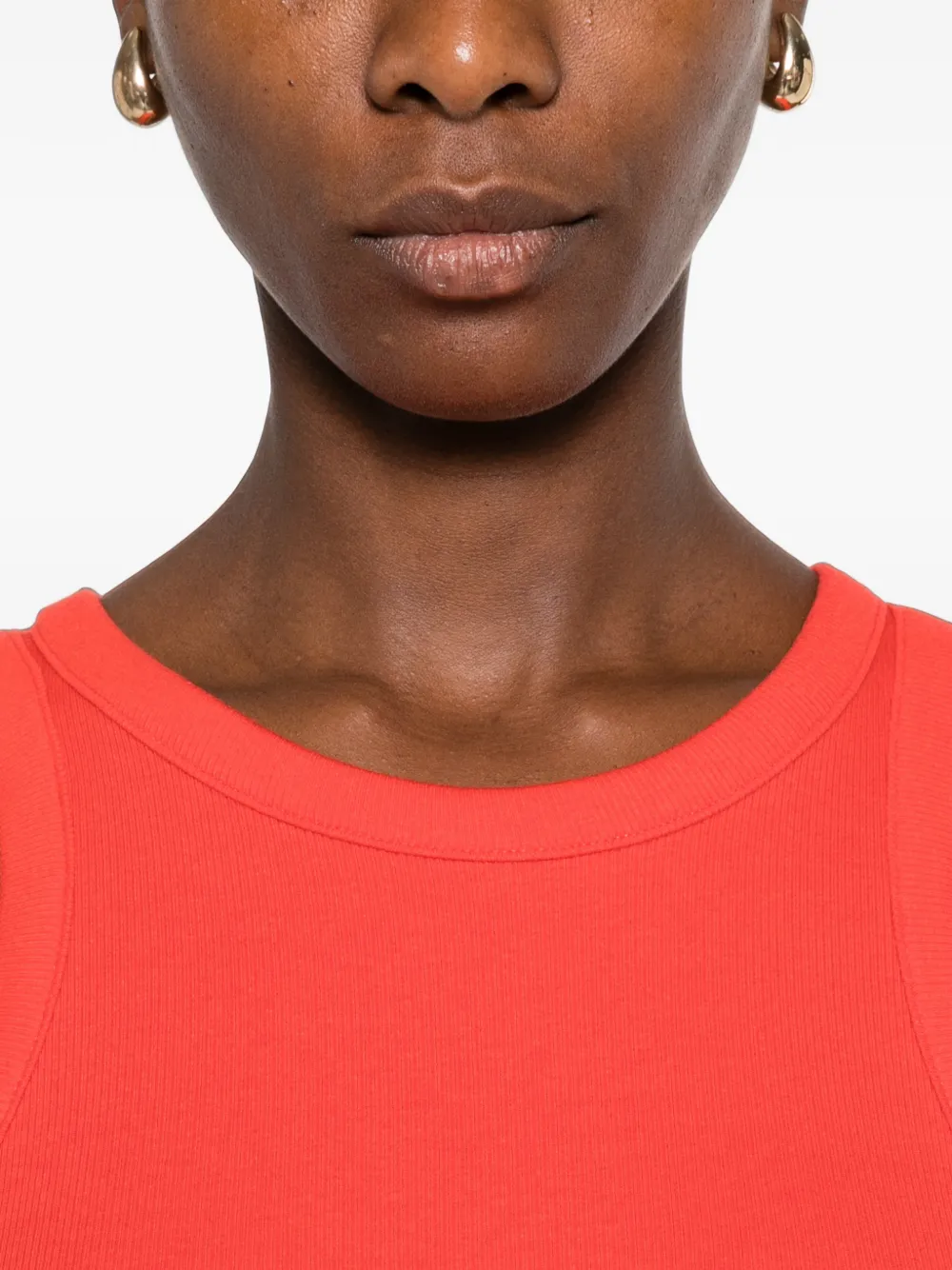MAISON123 Ribgebreide tanktop Rood