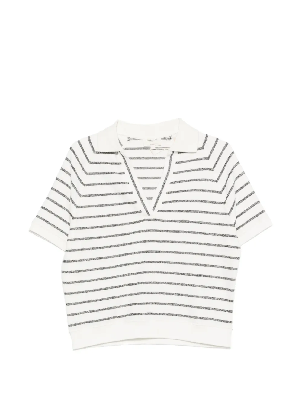 MAISON123 Lilas striped V-neck T-shirt