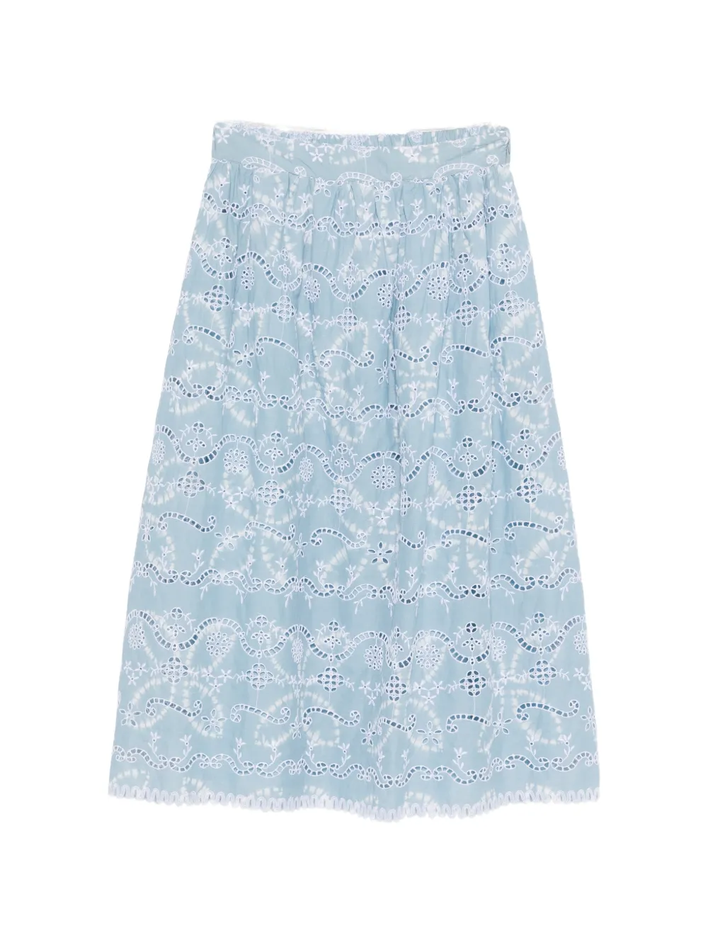 MAISON123 broderie-anglaise skirt - Blu