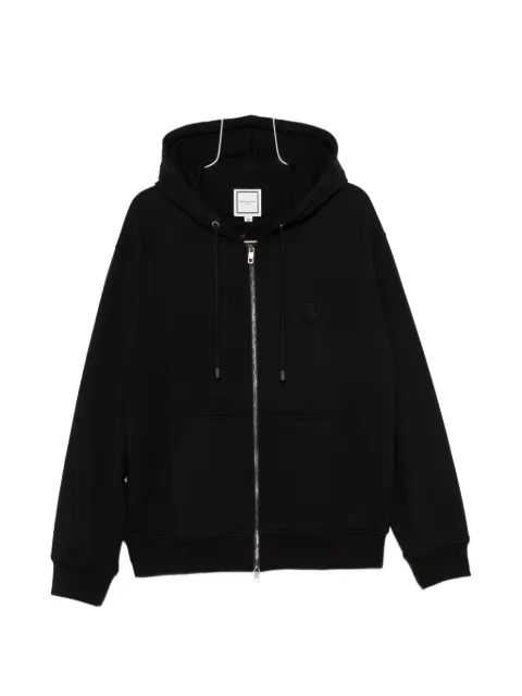 Wooyoungmi logo-patch zip-up hoodie
