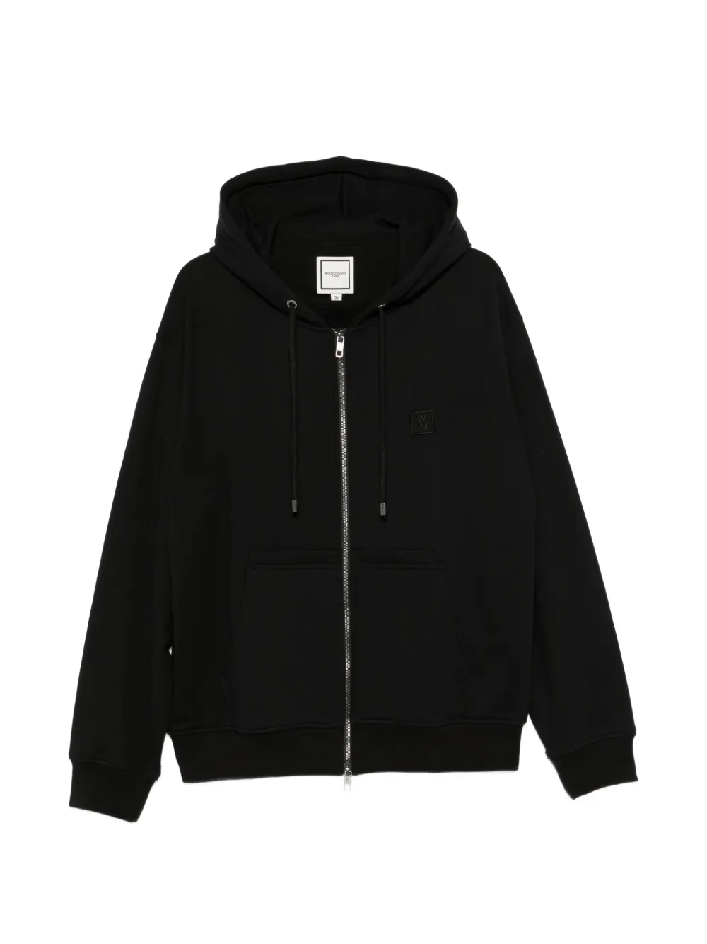 Wooyoungmi logo-patch zip-up hoodie | Black | Image 1