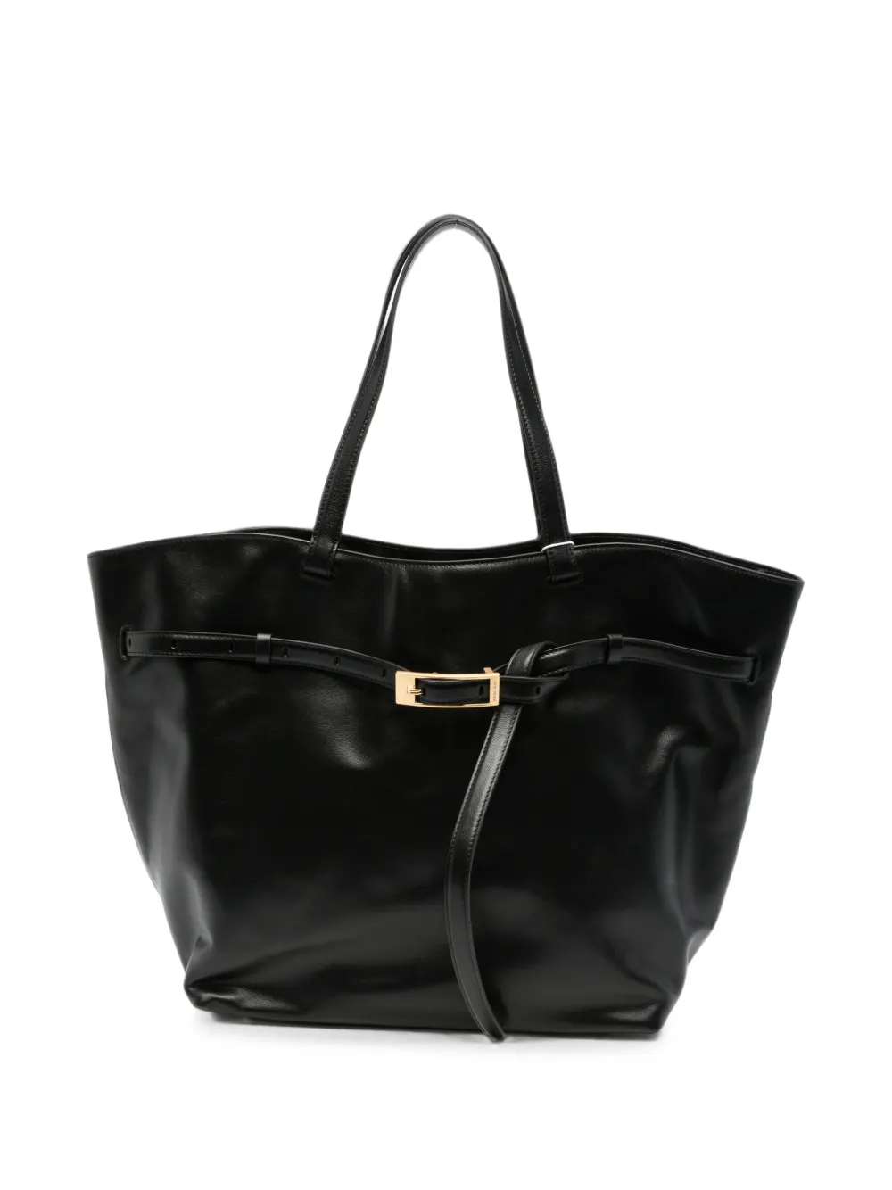 ANINE BING small Elly buckled leather tote bag · OS