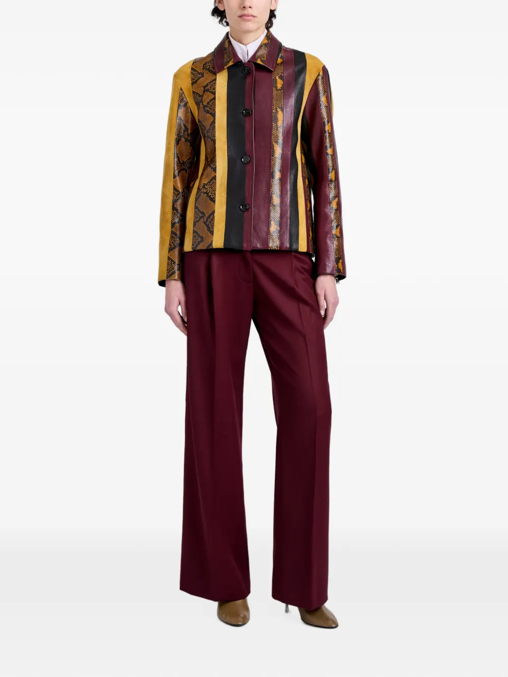 Proenza Schouler Sirine leren jack Goud