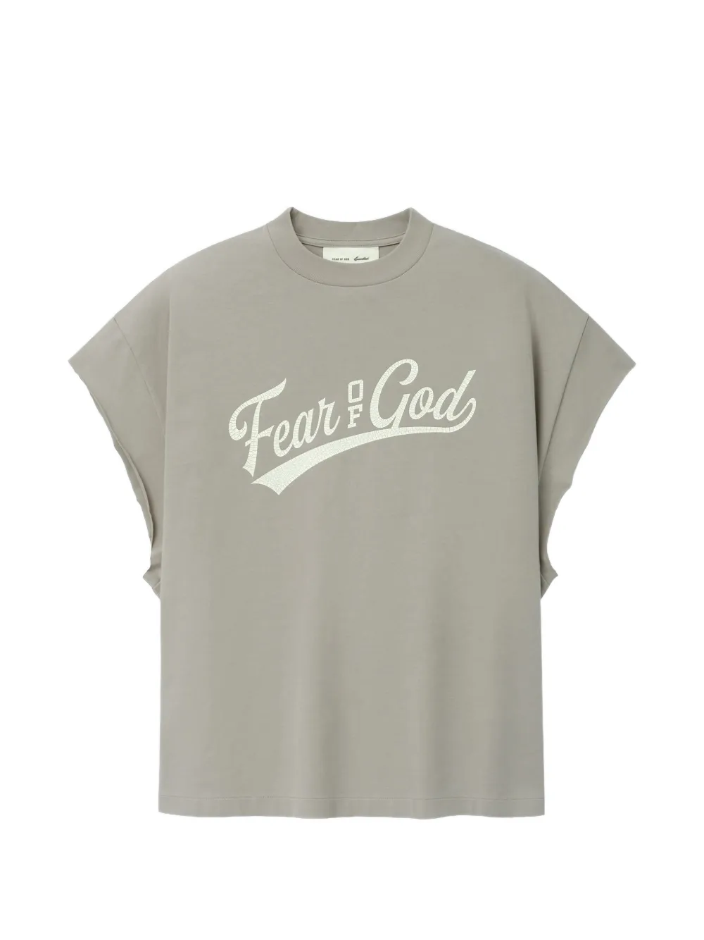 FEAR OF GOD ESSENTIALS logo-print cut-off T-shirt · XL
