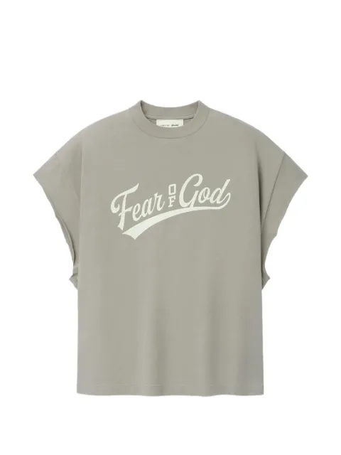 FEAR OF GOD ESSENTIALS logo-print cut-off T-shirt