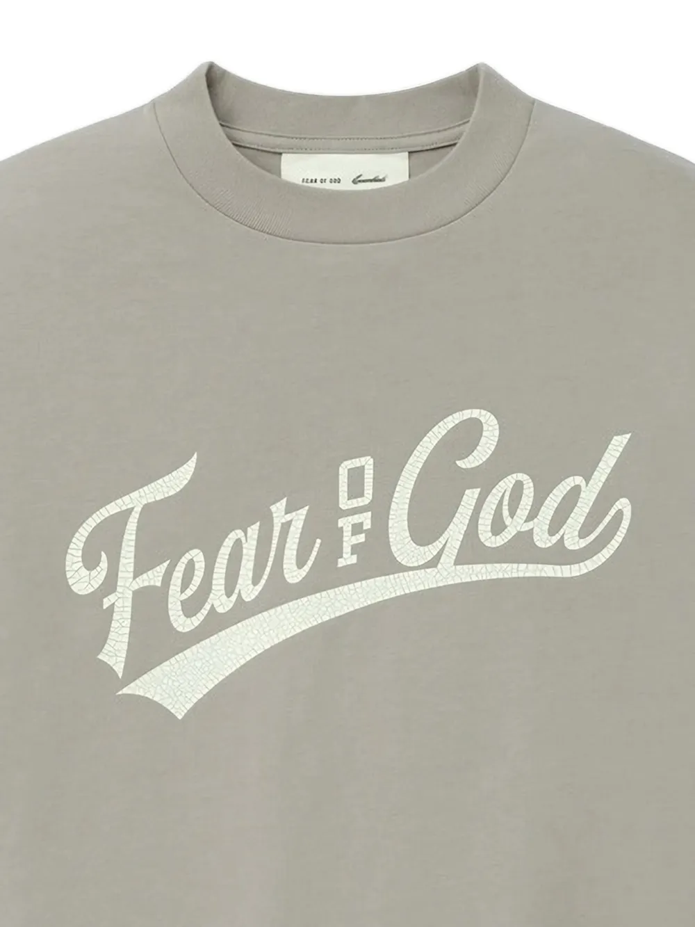FEAR OF GOD ESSENTIALS T-shirt met uitgesneden details en logoprint Grijs