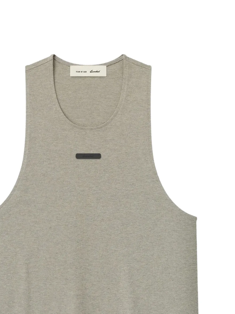 FEAR OF GOD ESSENTIALS top met logopatch Grijs