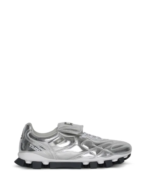Waiting For The Sun Toledo metallic calf leather sneakers