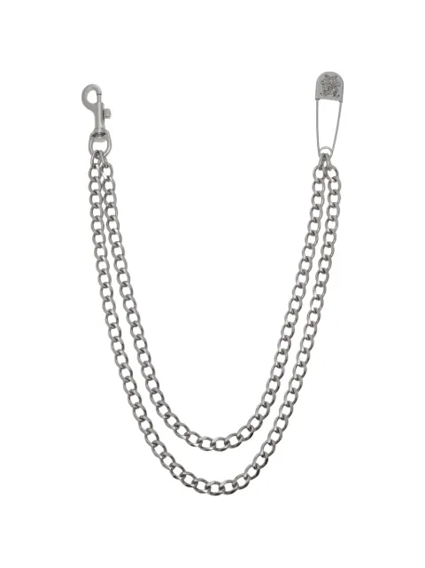 KAMIYA  safety-pin curb-link wallet chain