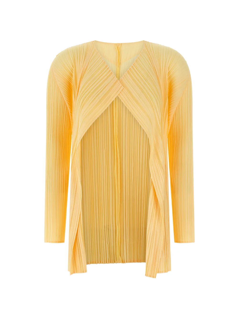 Pleats Please Issey Miyake Mellow Pleats pleated cardigan - Giallo