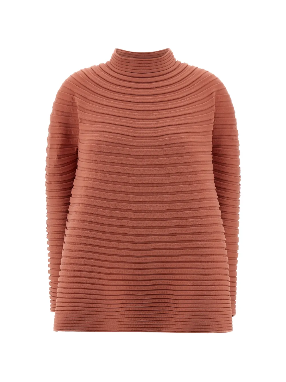 Pleats Please Issey Miyake Maglione con collo rialzato - Rosa