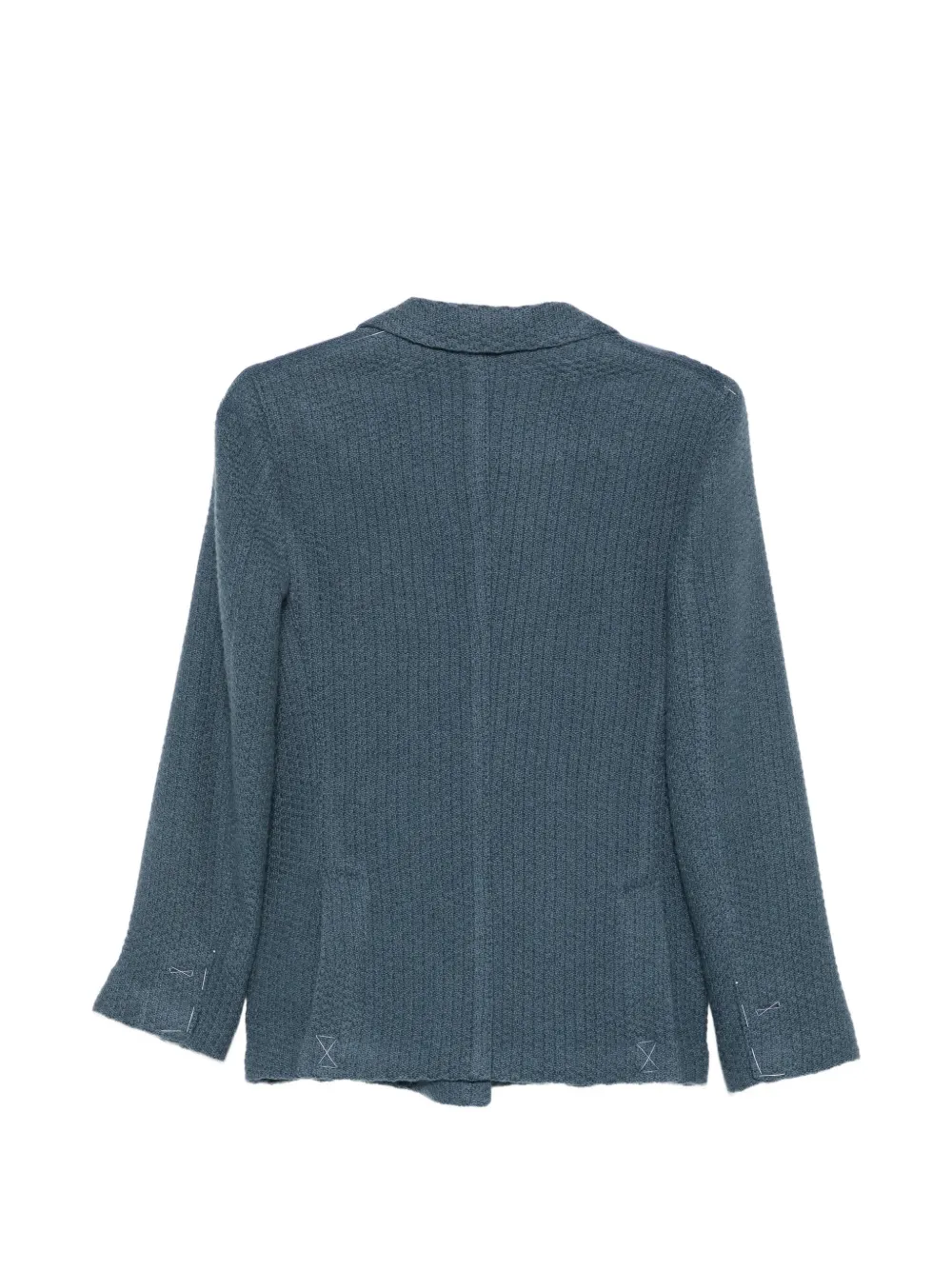Eleventy Kasjmier jack met dubbele rij knopen Blauw